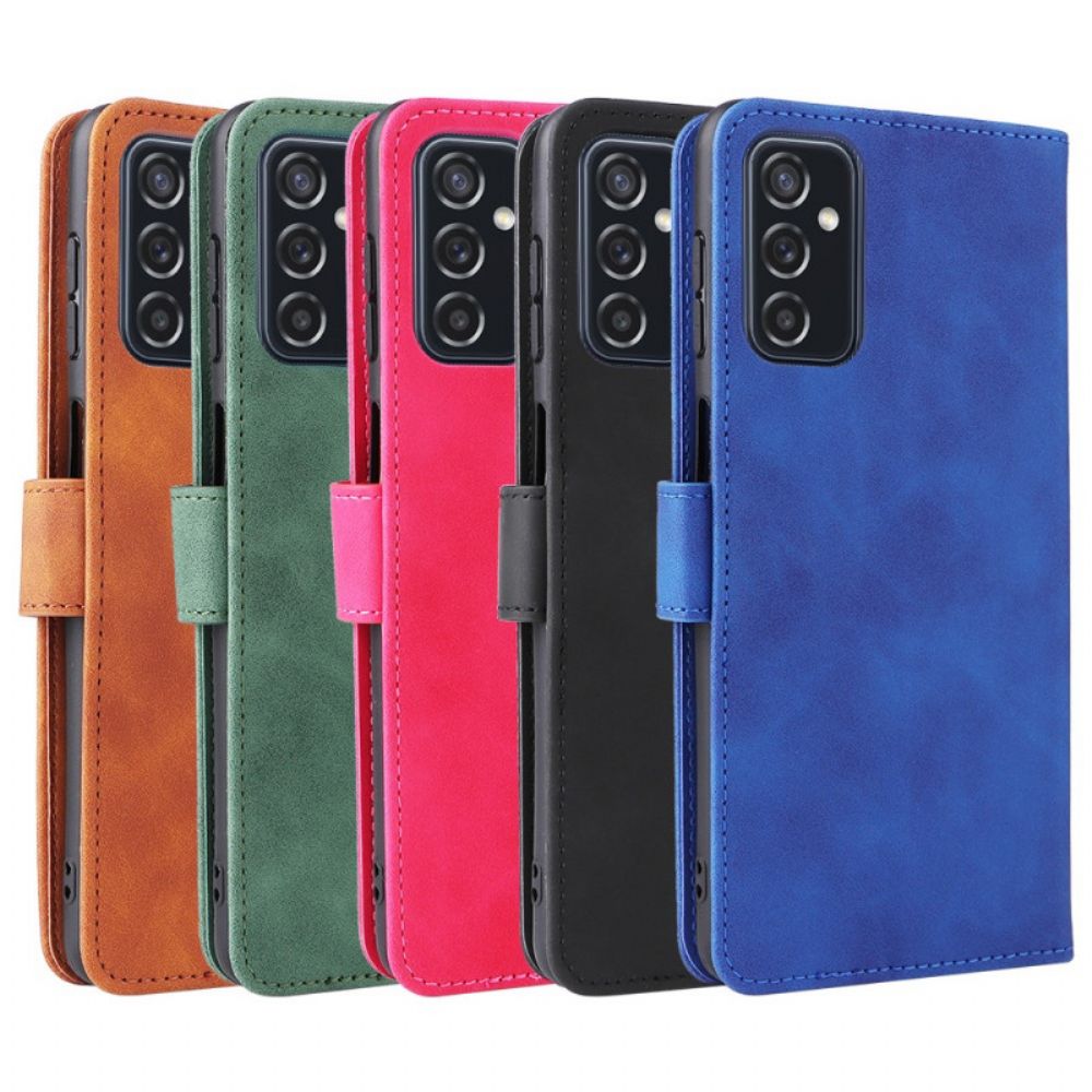 Folio-hoesje voor Samsung Galaxy M52 5G Zacht Leer