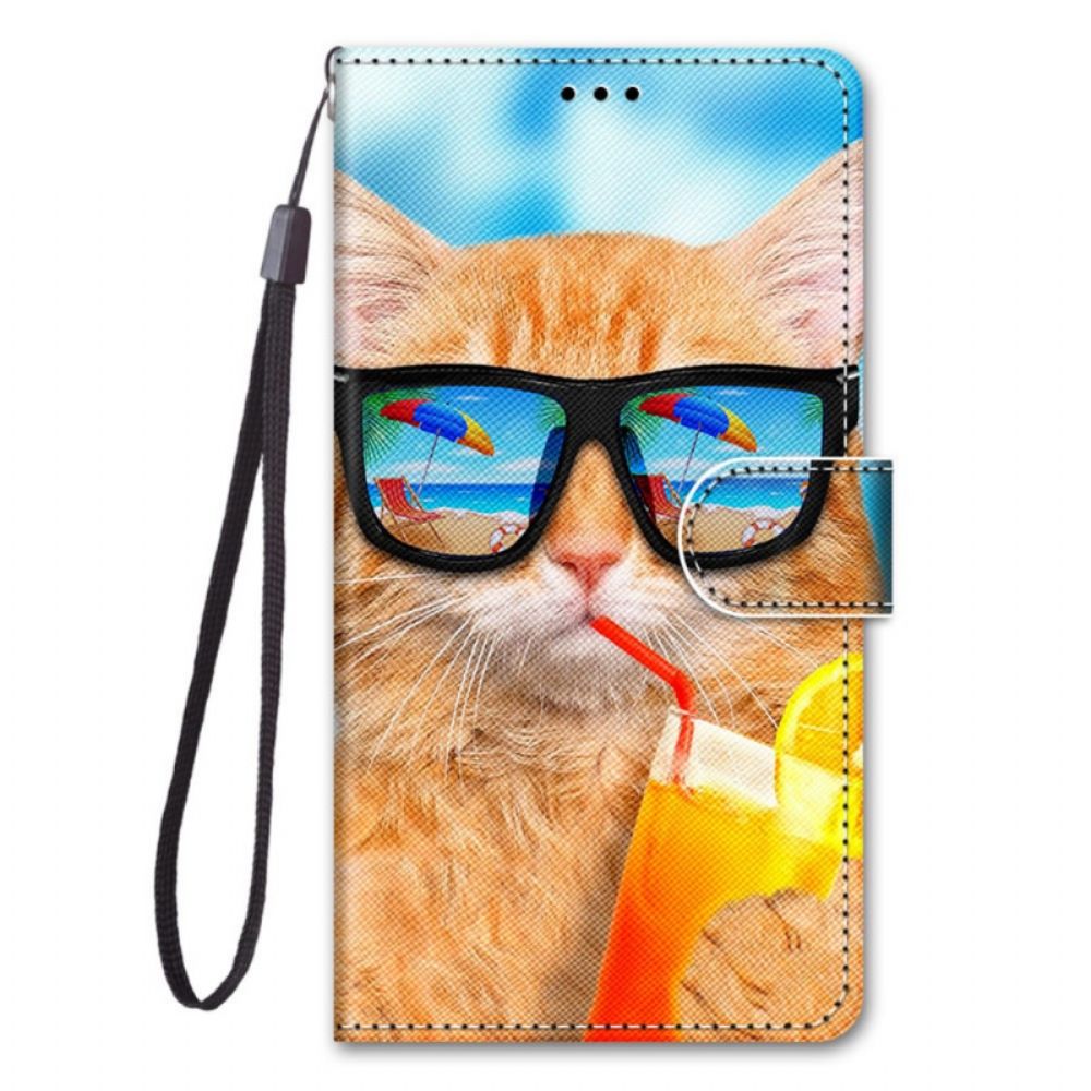 Folio-hoesje voor Samsung Galaxy M52 5G Zomerkat