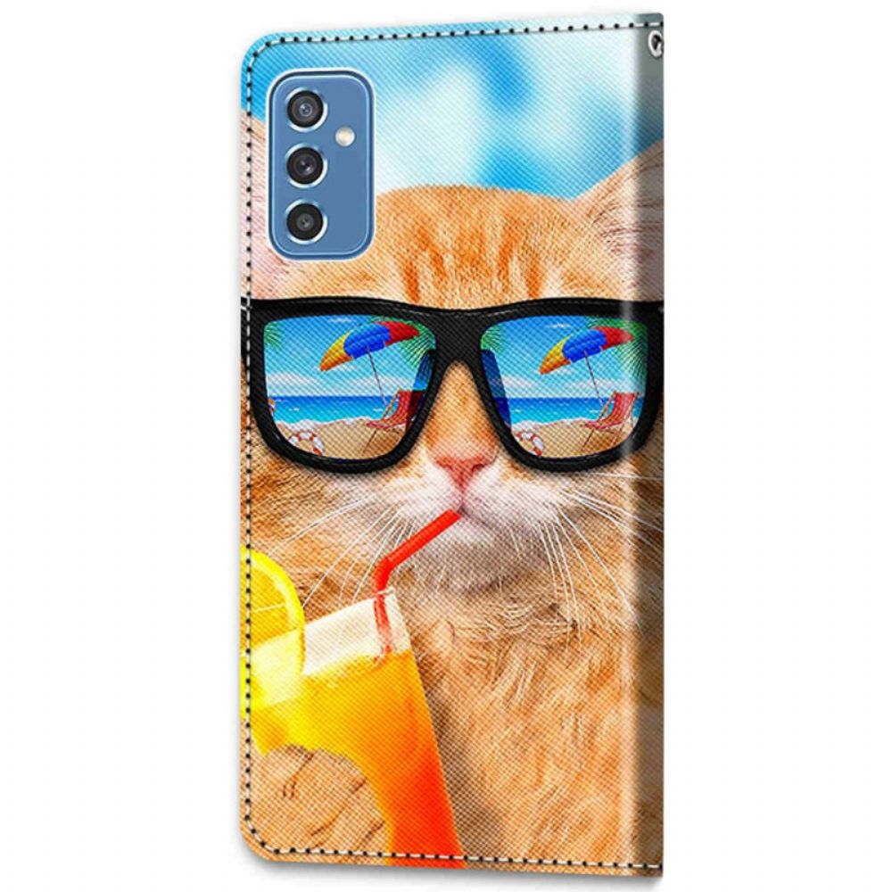 Folio-hoesje voor Samsung Galaxy M52 5G Zomerkat