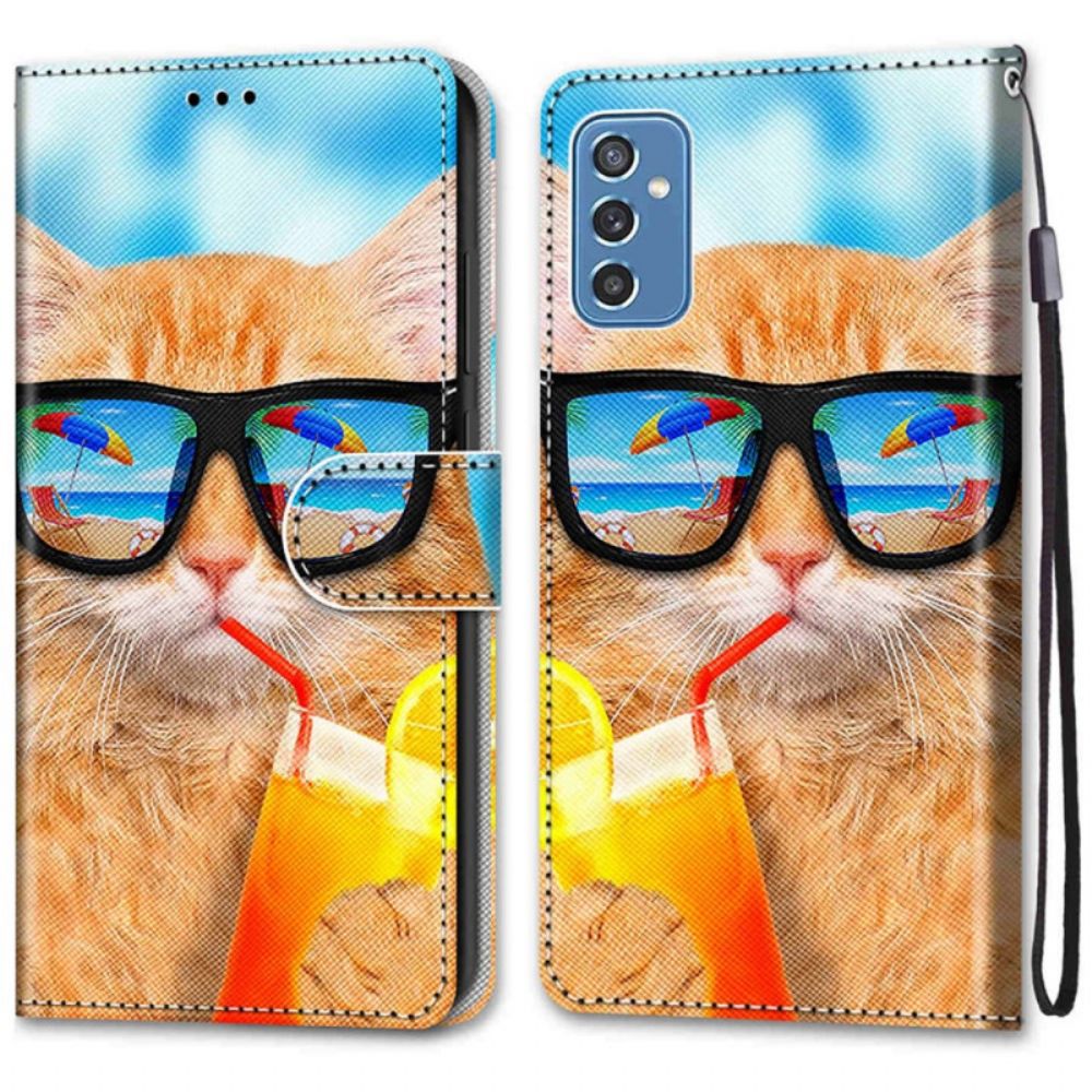 Folio-hoesje voor Samsung Galaxy M52 5G Zomerkat