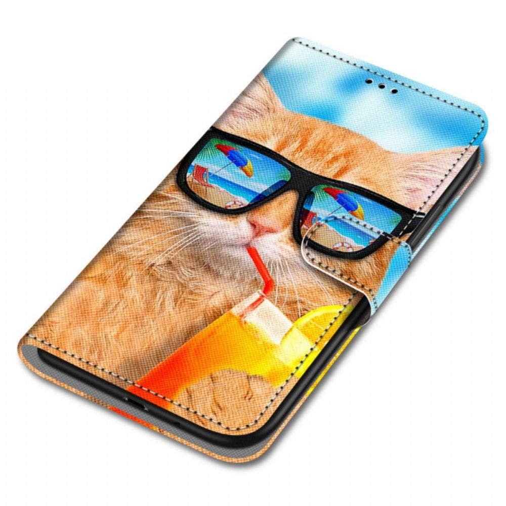 Folio-hoesje voor Samsung Galaxy M52 5G Zomerkat