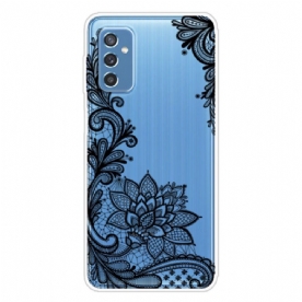 Hoesje voor Samsung Galaxy M52 5G Geborduurde Bloemen