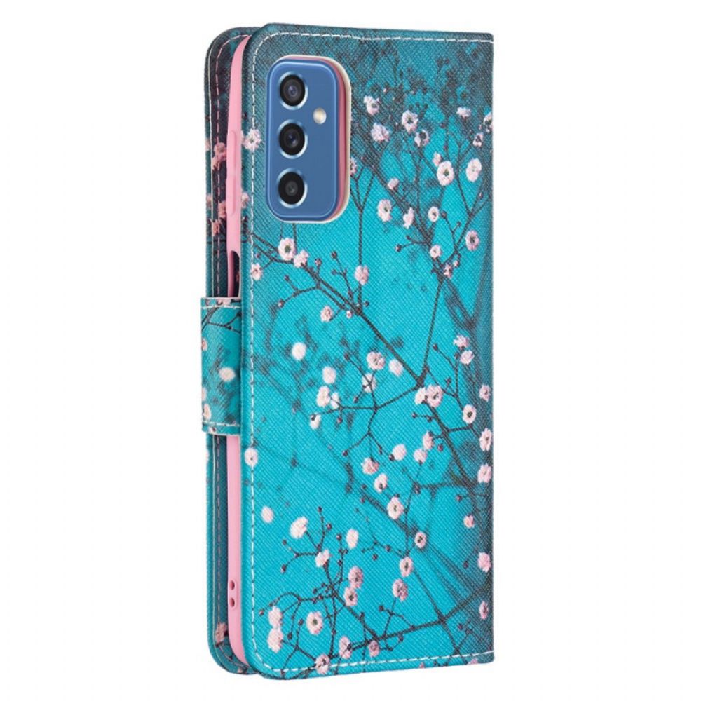 Leren Hoesje voor Samsung Galaxy M52 5G Bloeiende Boom