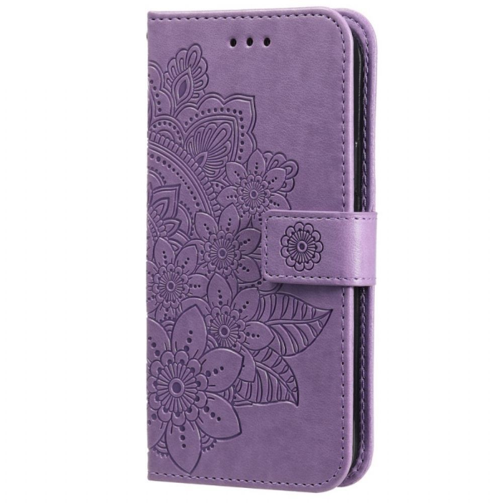 Leren Hoesje voor Samsung Galaxy M52 5G Bloemenmandala