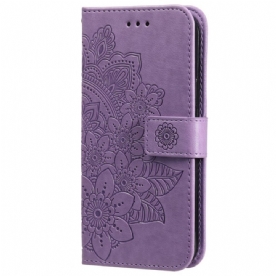 Leren Hoesje voor Samsung Galaxy M52 5G Bloemenmandala