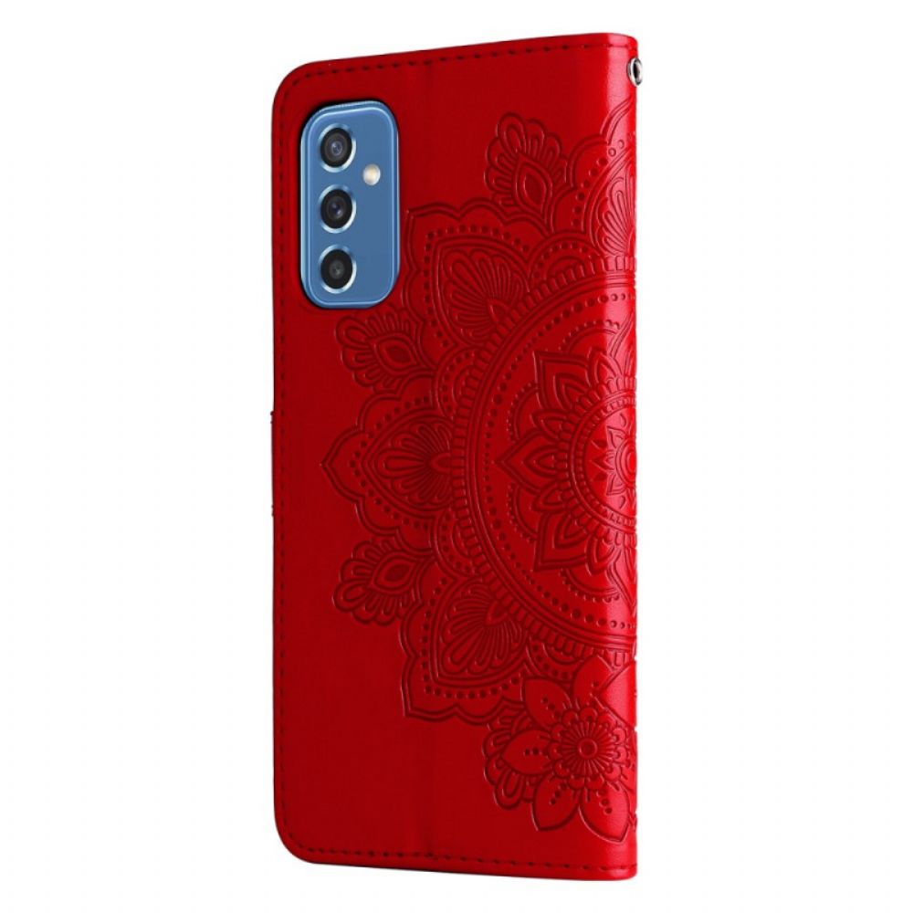 Leren Hoesje voor Samsung Galaxy M52 5G Bloemenmandala