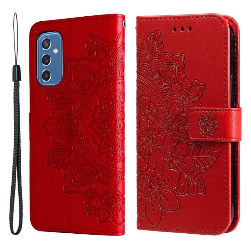 Leren Hoesje voor Samsung Galaxy M52 5G Bloemenmandala