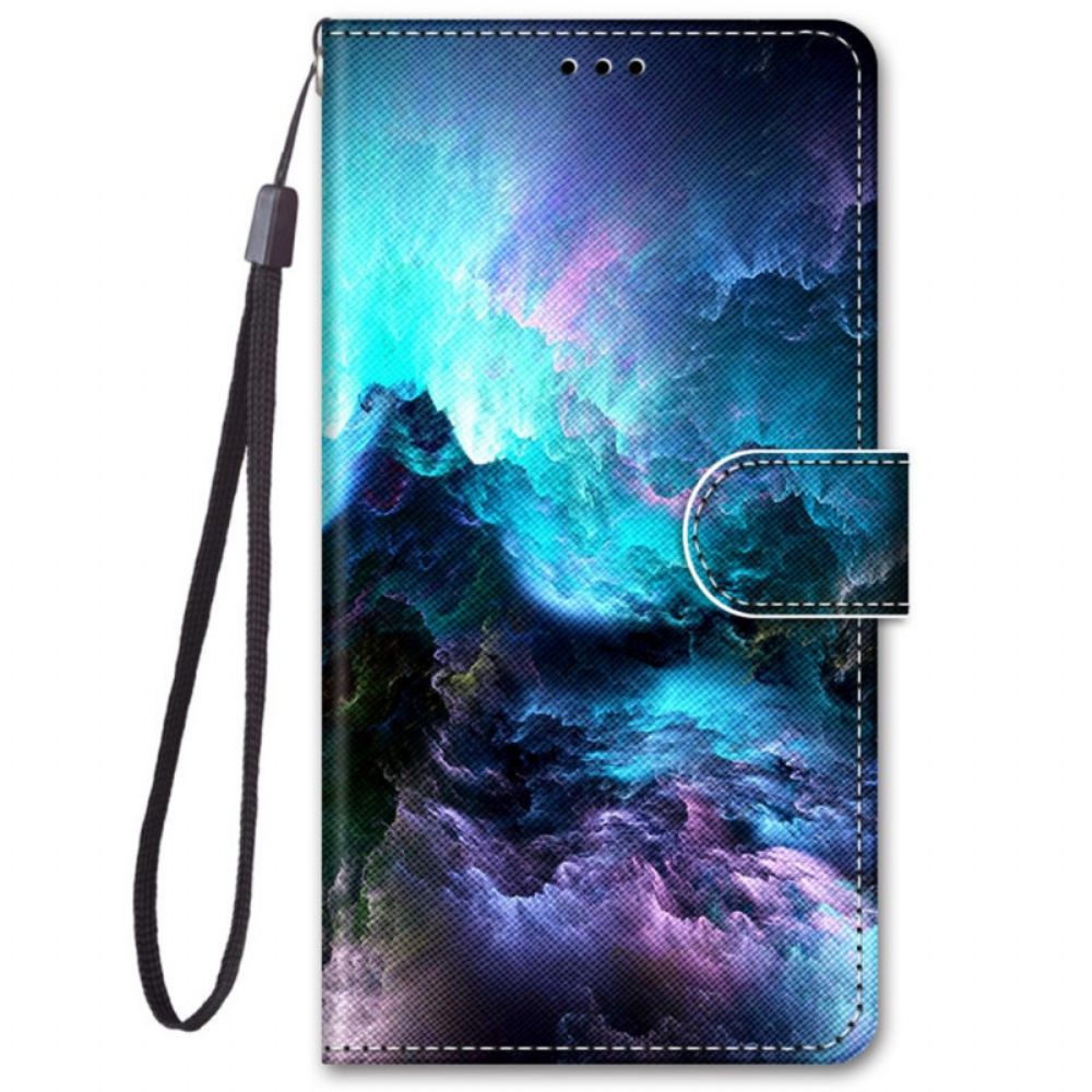 Leren Hoesje voor Samsung Galaxy M52 5G Glow In The Dark Storm