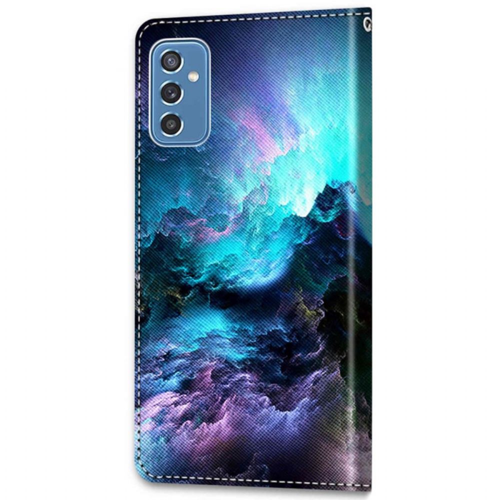 Leren Hoesje voor Samsung Galaxy M52 5G Glow In The Dark Storm