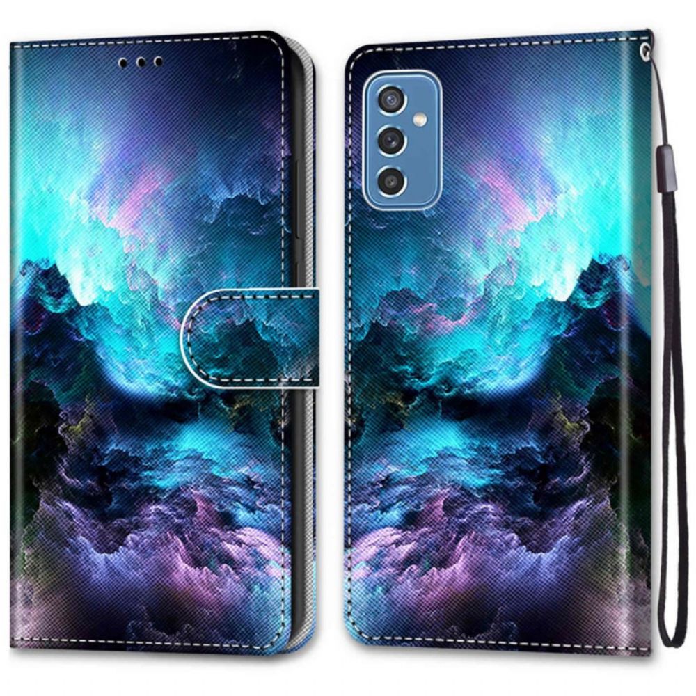 Leren Hoesje voor Samsung Galaxy M52 5G Glow In The Dark Storm