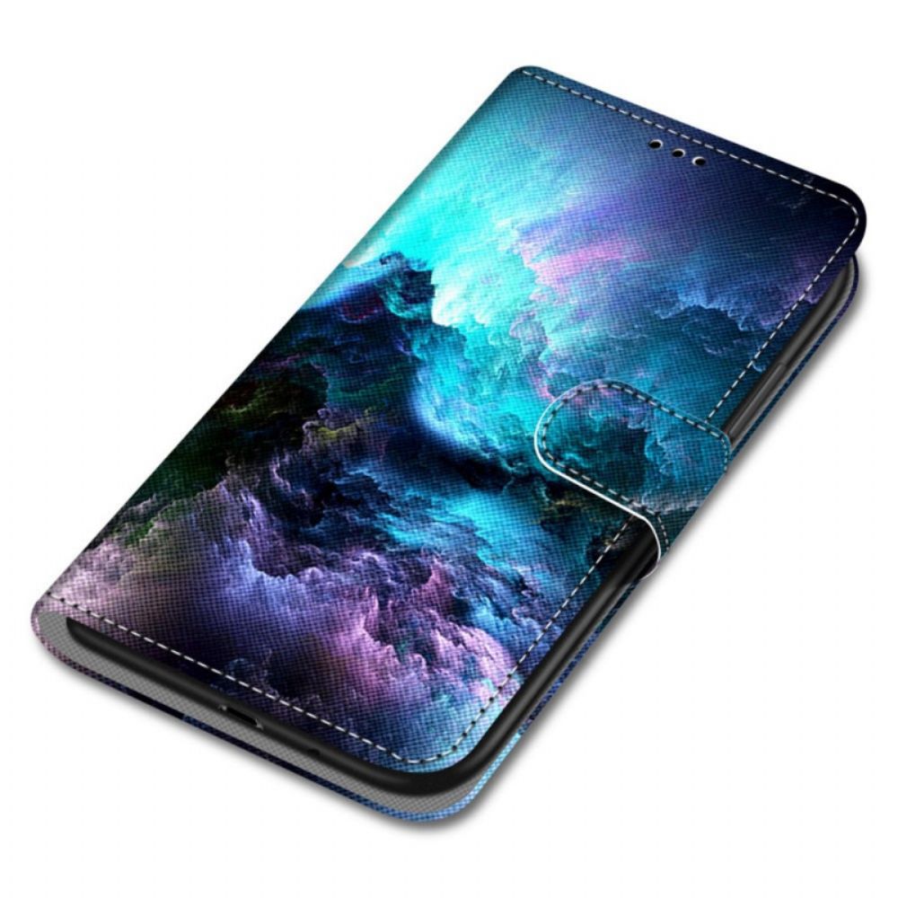 Leren Hoesje voor Samsung Galaxy M52 5G Glow In The Dark Storm