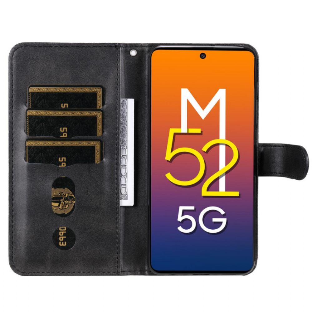 Leren Hoesje voor Samsung Galaxy M52 5G Rits