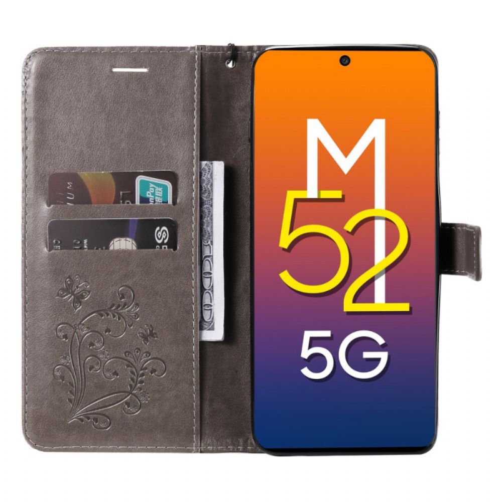 Leren Hoesje voor Samsung Galaxy M52 5G Vlinderleer