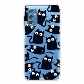 Telefoonhoesje voor Samsung Galaxy M52 5G Zwijgzame Katten