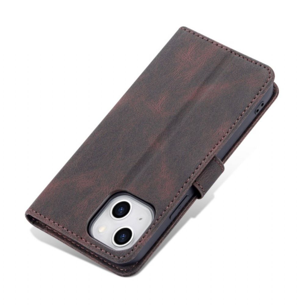 Flip Case voor iPhone 14 Azns Lederen Stijl