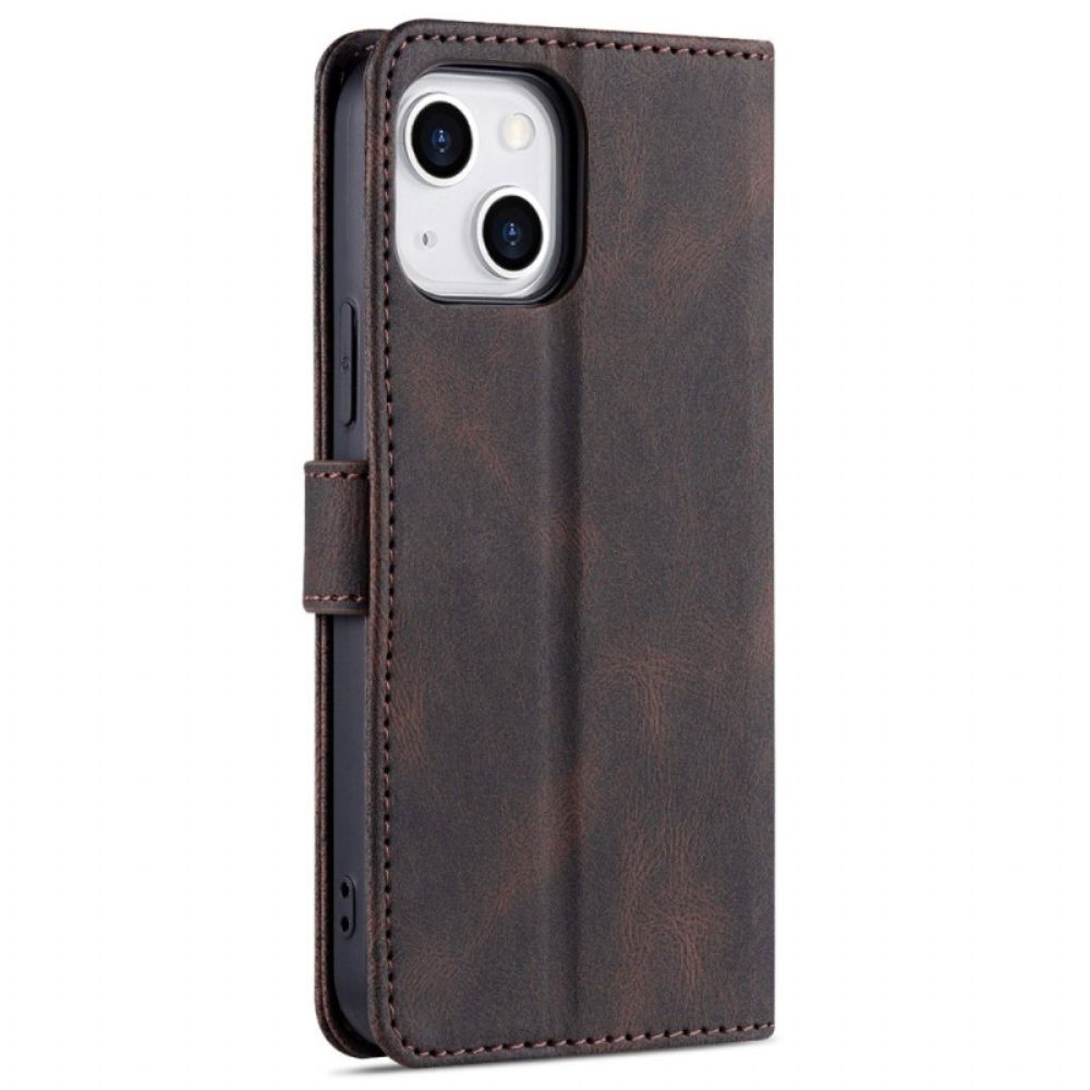 Flip Case voor iPhone 14 Azns Lederen Stijl