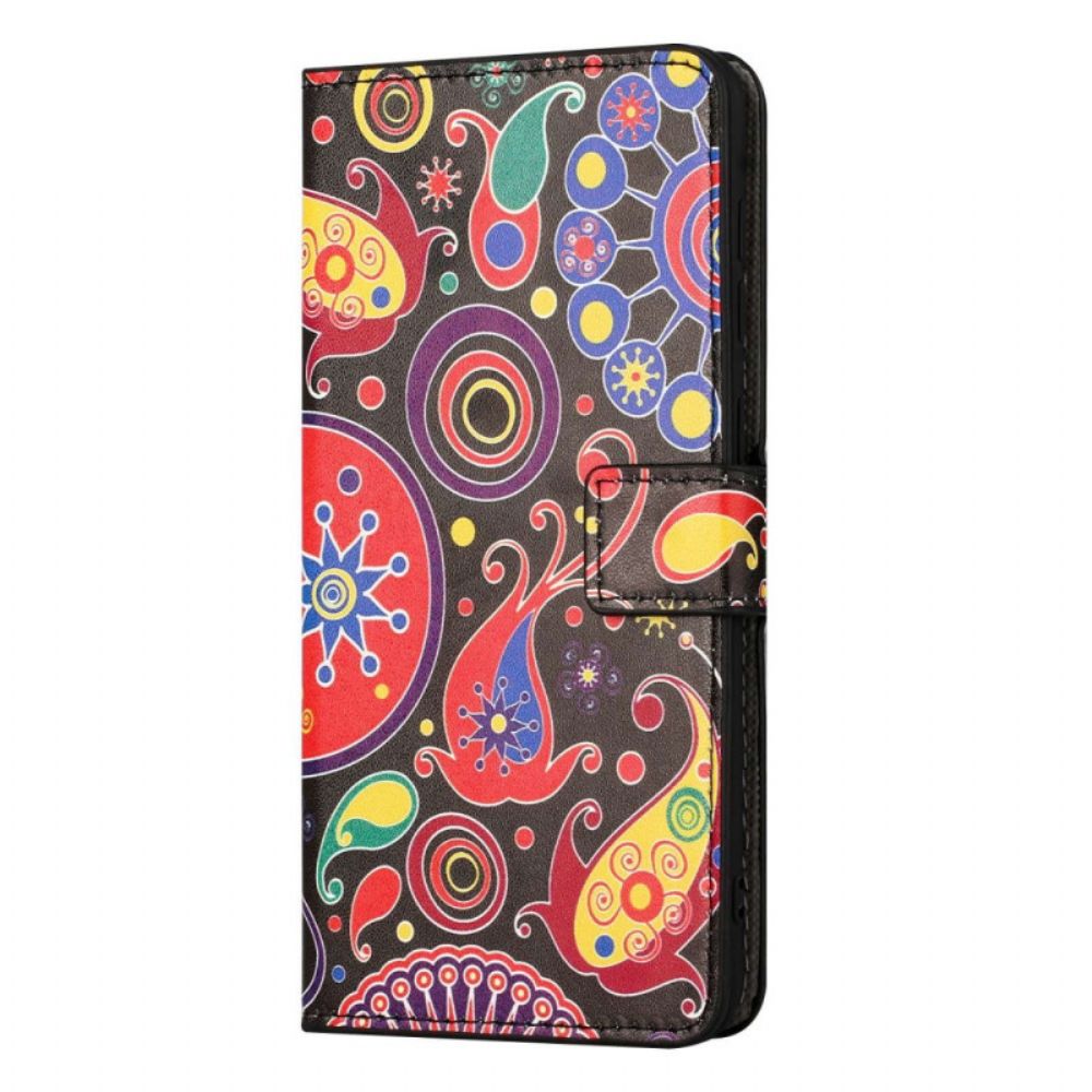 Flip Case voor iPhone 14 Galaxiepatroon