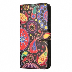 Flip Case voor iPhone 14 Galaxiepatroon