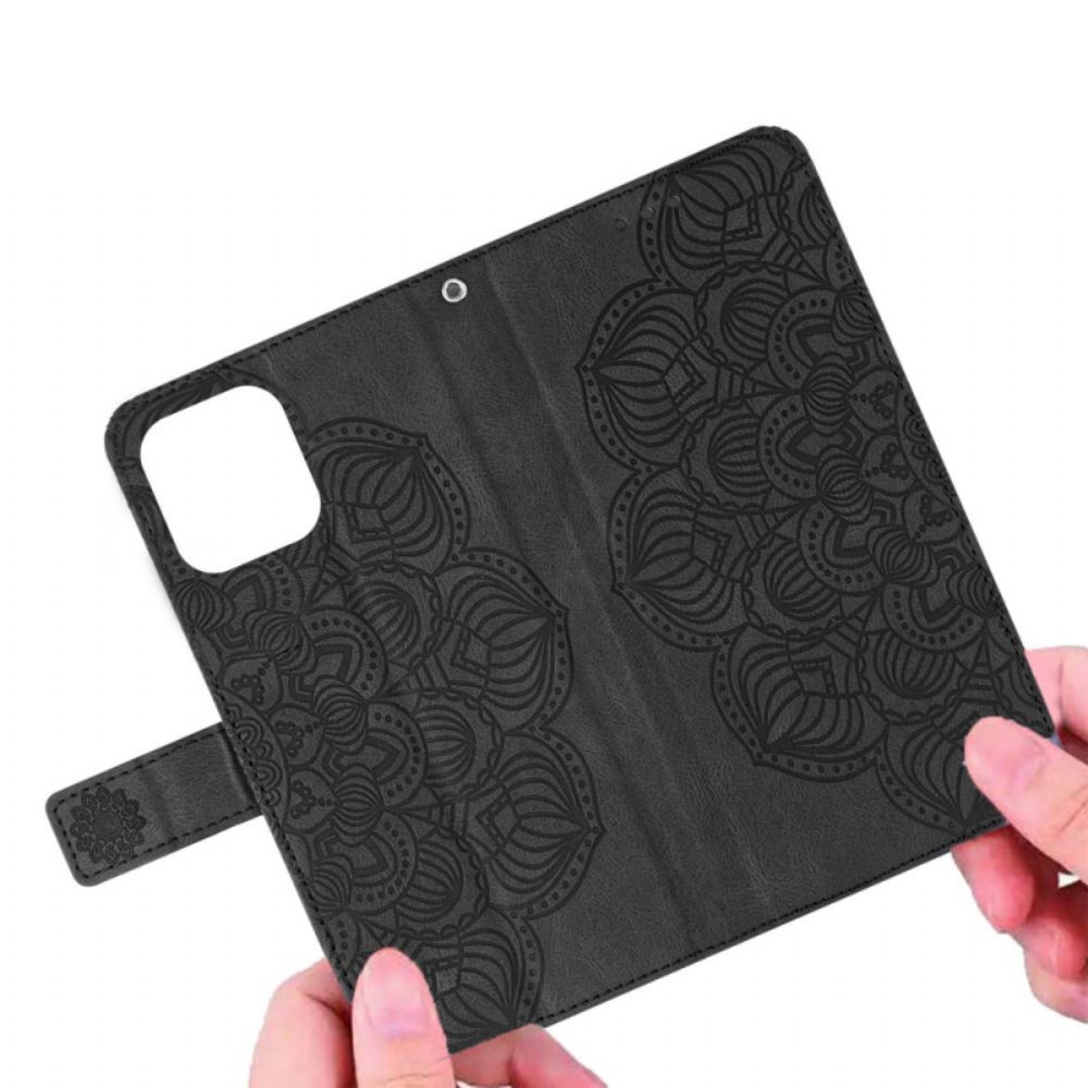 Flip Case voor iPhone 14 Met Ketting String Mandala