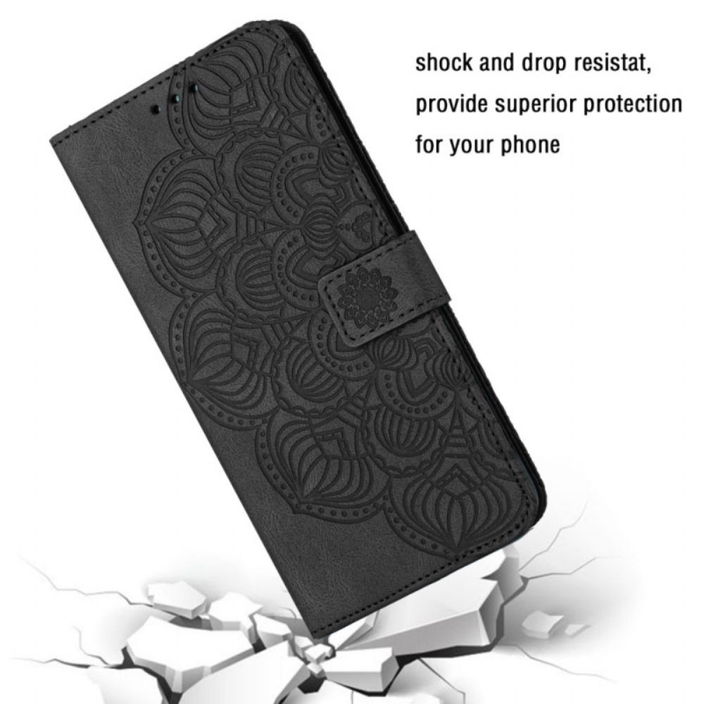 Flip Case voor iPhone 14 Met Ketting String Mandala