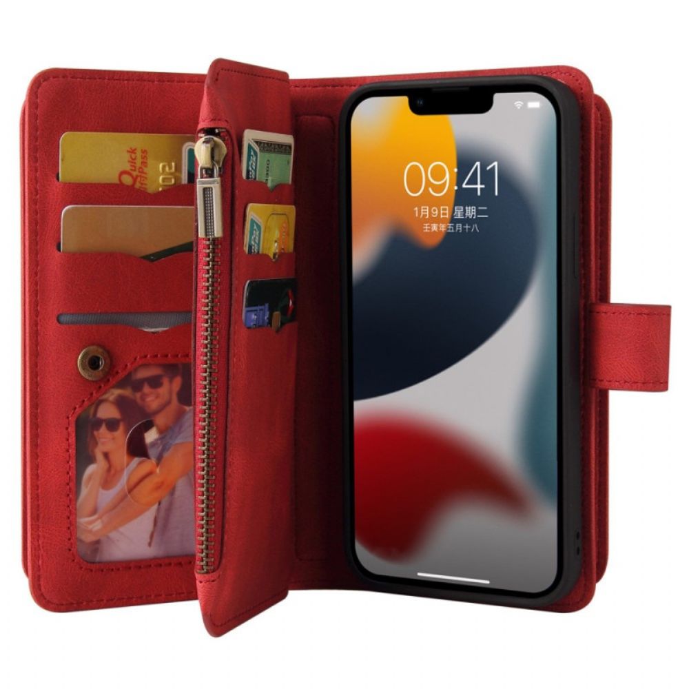 Flip Case voor iPhone 14 Multifunctionele Kaarthouder