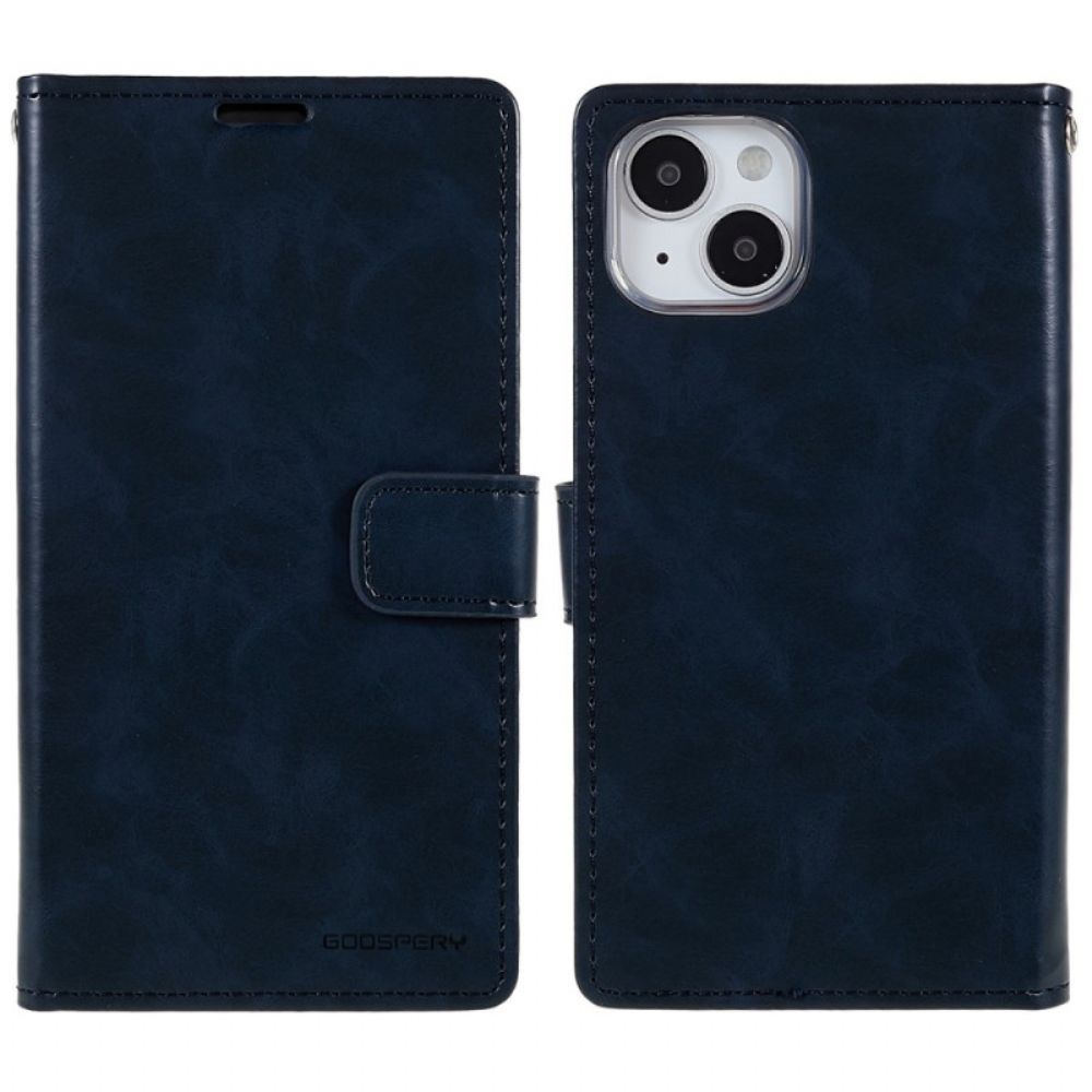 Folio-hoesje voor iPhone 14 Blauwe Maan Mercurius Goospery