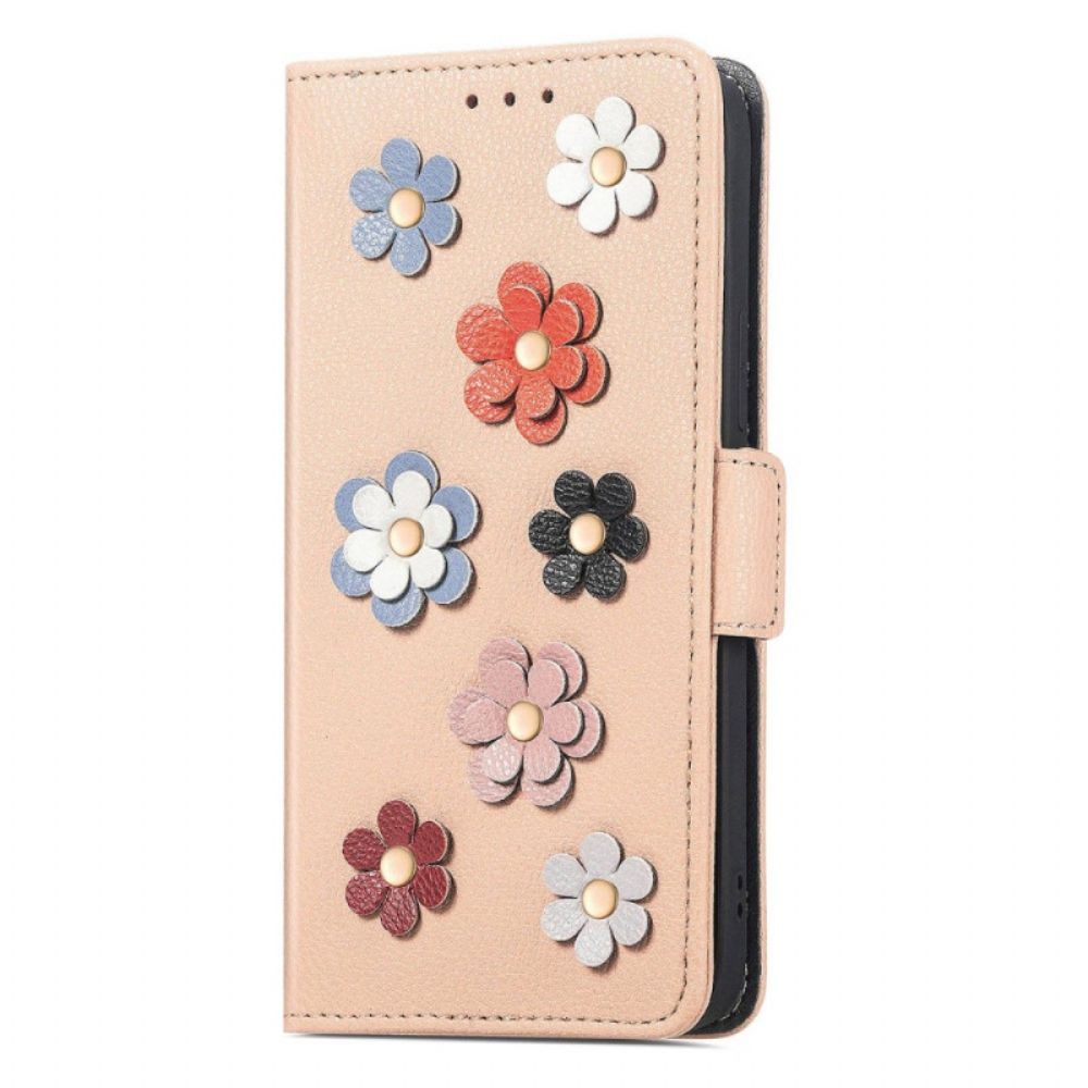 Folio-hoesje voor iPhone 14 Decoratieve Bloemen