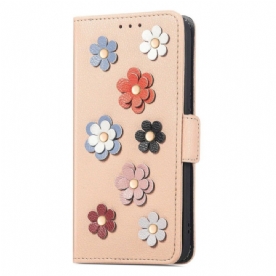 Folio-hoesje voor iPhone 14 Decoratieve Bloemen