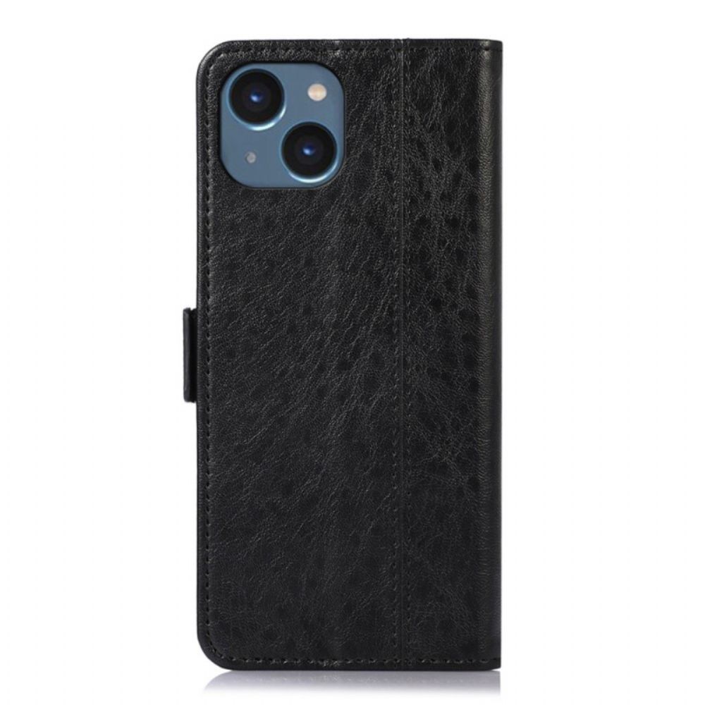 Folio-hoesje voor iPhone 14 Discreet Kunstleer