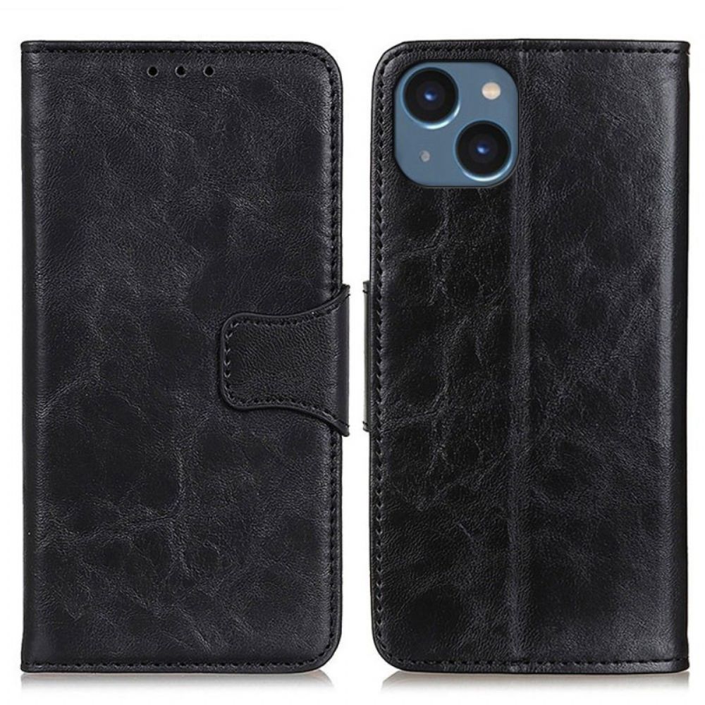 Folio-hoesje voor iPhone 14 Gespleten Leer