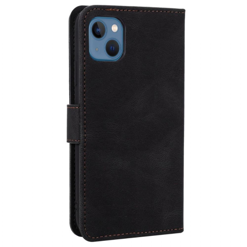 Folio-hoesje voor iPhone 14 Skin-touch-naden