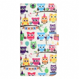 Folio-hoesje voor iPhone 14 Uil Stam