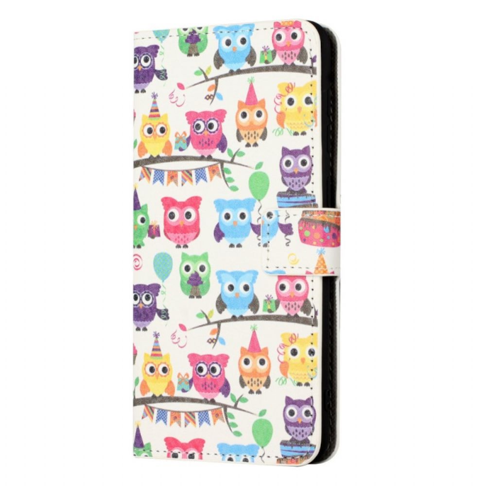 Folio-hoesje voor iPhone 14 Uil Stam