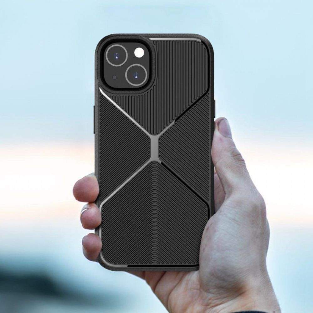 Hoesje voor iPhone 14 Antislip X-ontwerp