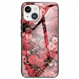 Hoesje voor iPhone 14 Bloemen Van Gehard Glas