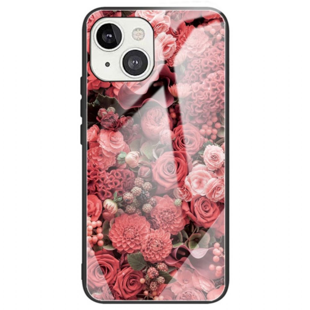 Hoesje voor iPhone 14 Bloemen Van Gehard Glas