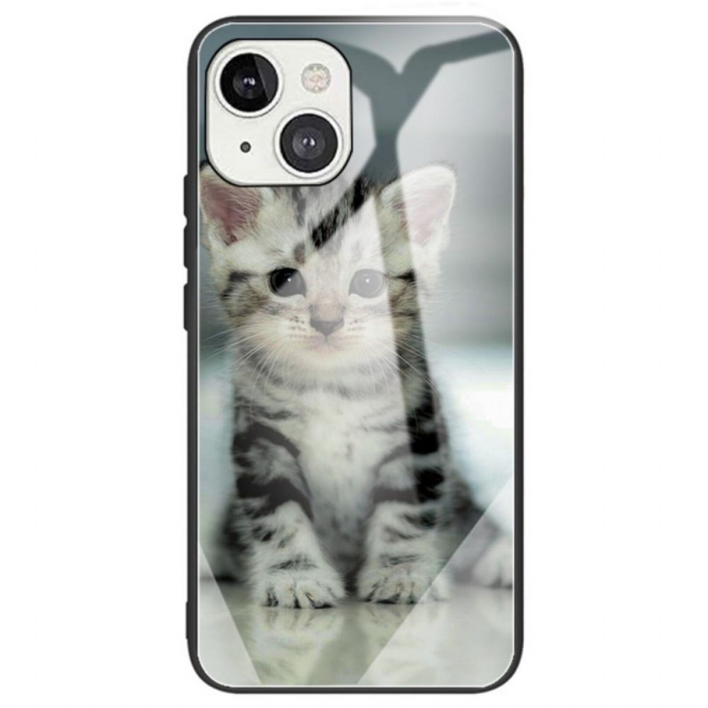 Hoesje voor iPhone 14 Katje Van Gehard Glas