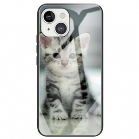 Hoesje voor iPhone 14 Katje Van Gehard Glas