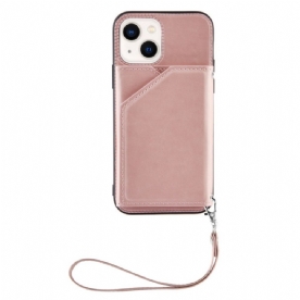 Hoesje voor iPhone 14 Met Ketting Strap Kaarthouder