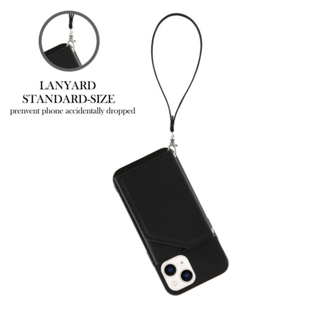 Hoesje voor iPhone 14 Met Ketting Strap Kaarthouder