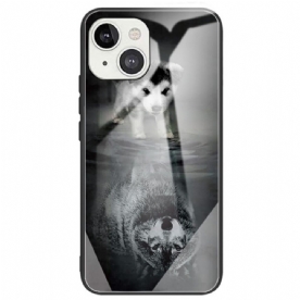 Hoesje voor iPhone 14 Puppy Dream Gehard Glas