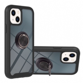 Hoesje voor iPhone 14 Transparant Met Ring-support