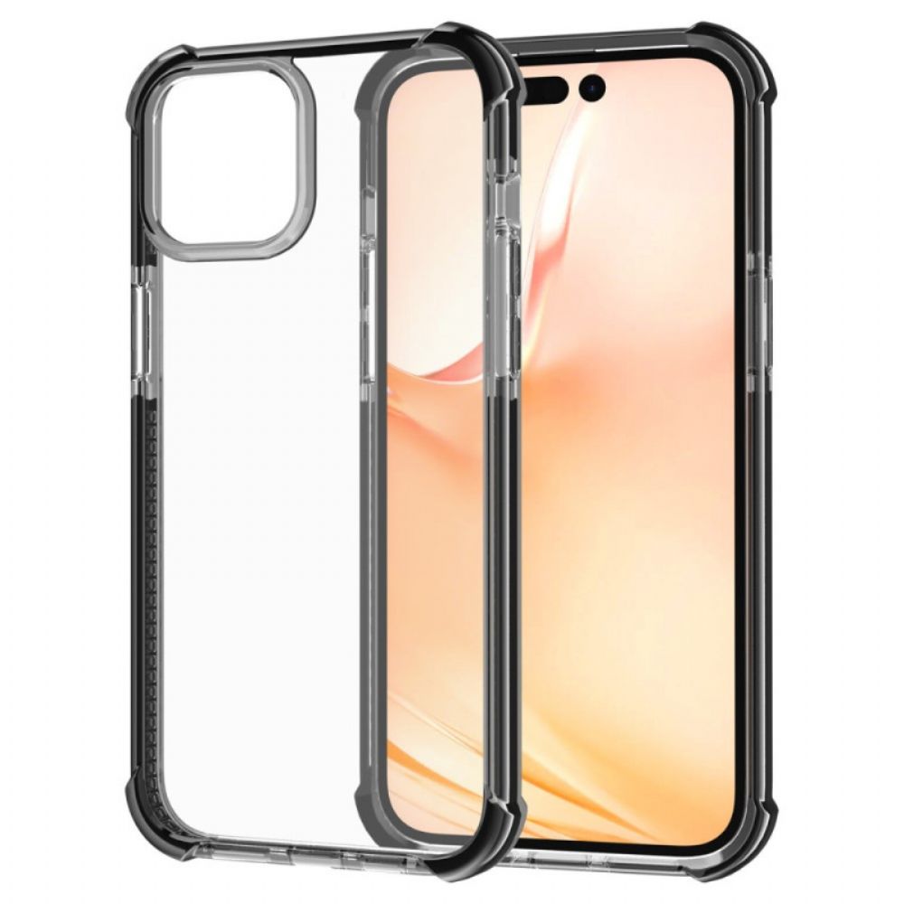 Hoesje voor iPhone 14 Transparante Gekleurde Randen