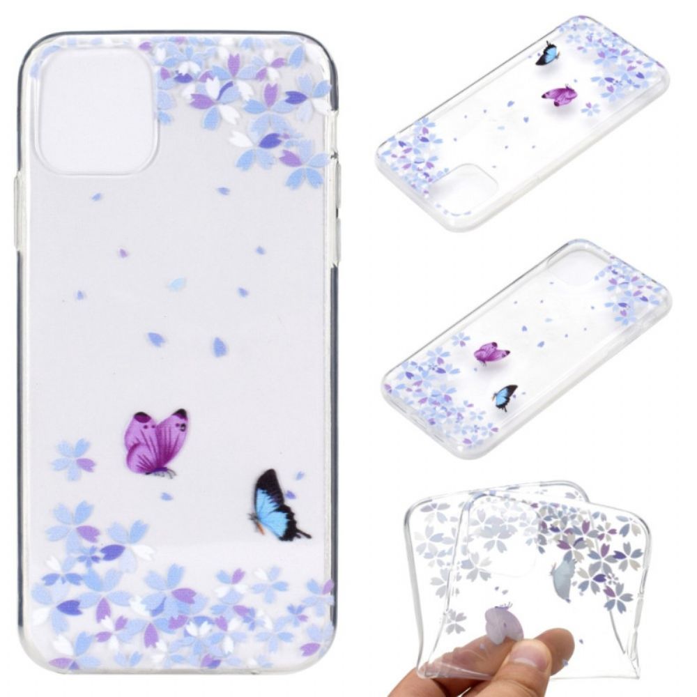 Hoesje voor iPhone 14 Transparante Vlinders