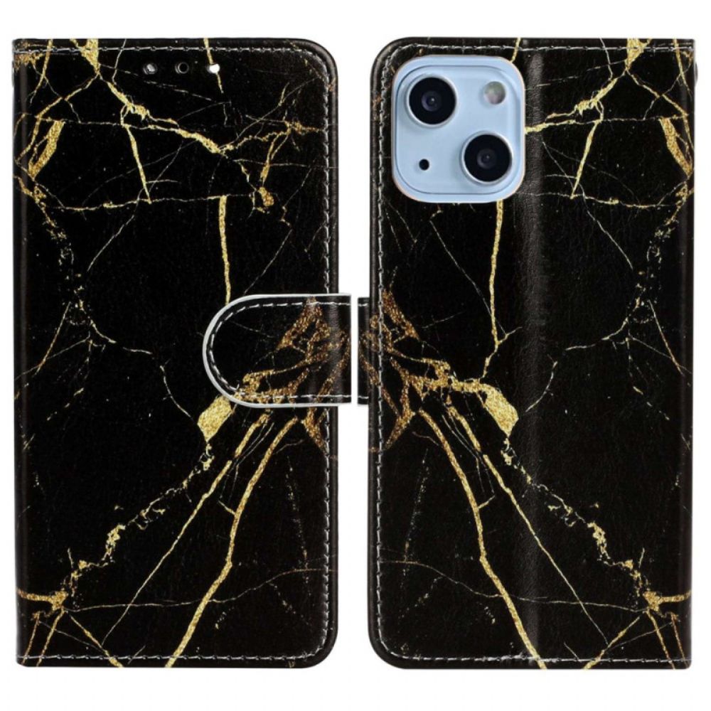 Leren Hoesje voor iPhone 14 Marmer