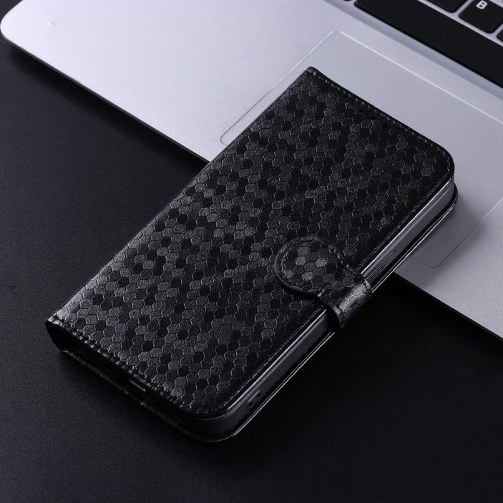 Leren Hoesje voor iPhone 14 Met Ketting 3d-patroonriem