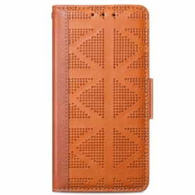 Leren Hoesje voor iPhone 14 Retro Lederen Stijl