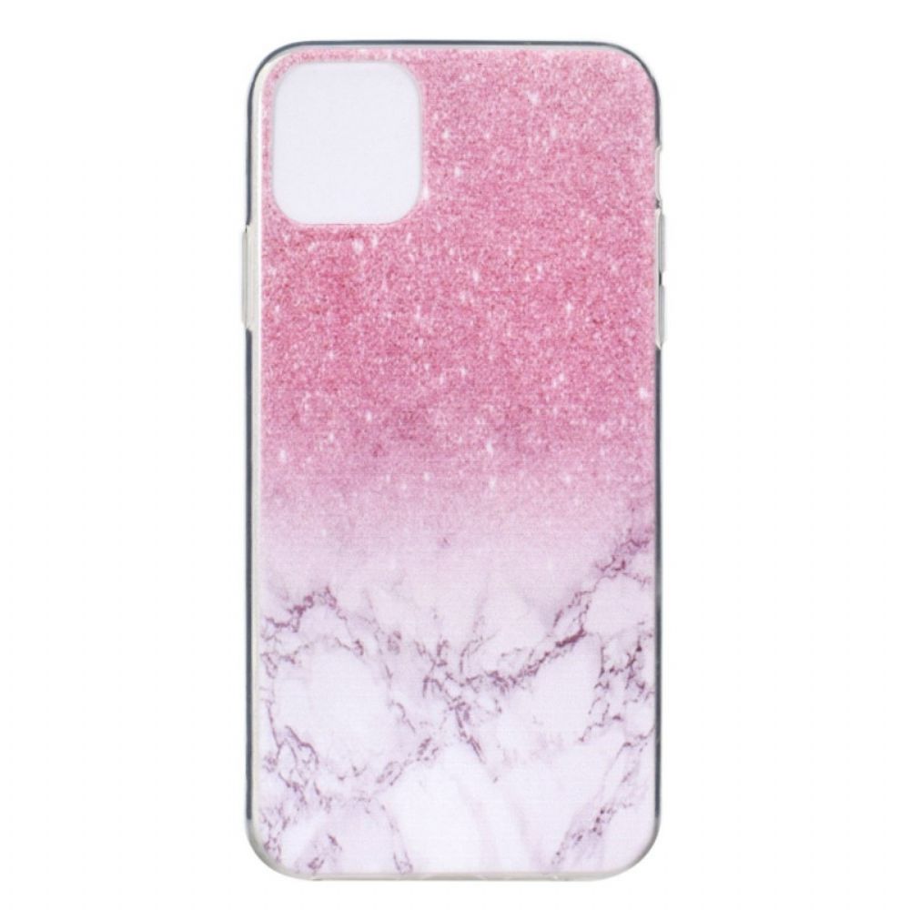 Telefoonhoesje voor iPhone 14 Roze Marmer