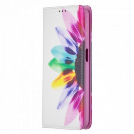 Bescherming Hoesje voor Samsung Galaxy A32 5G Folio-hoesje Aquarel Bloem