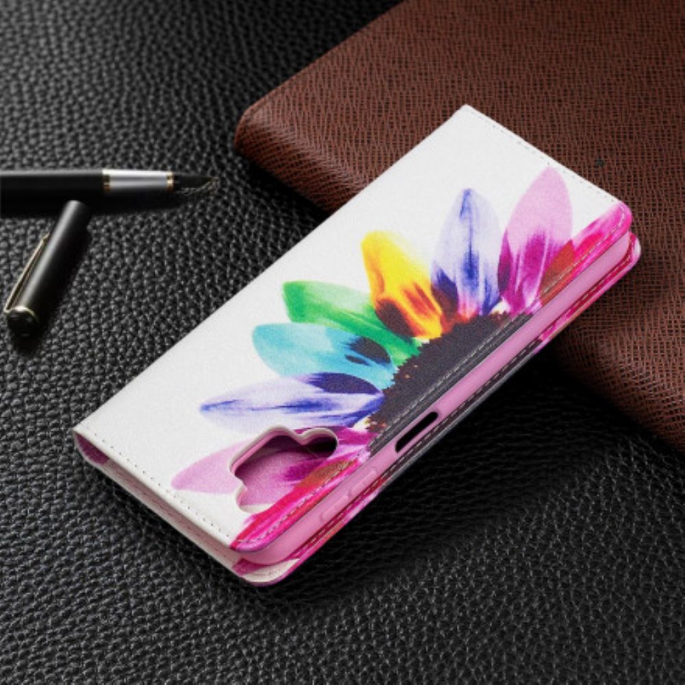 Bescherming Hoesje voor Samsung Galaxy A32 5G Folio-hoesje Aquarel Bloem